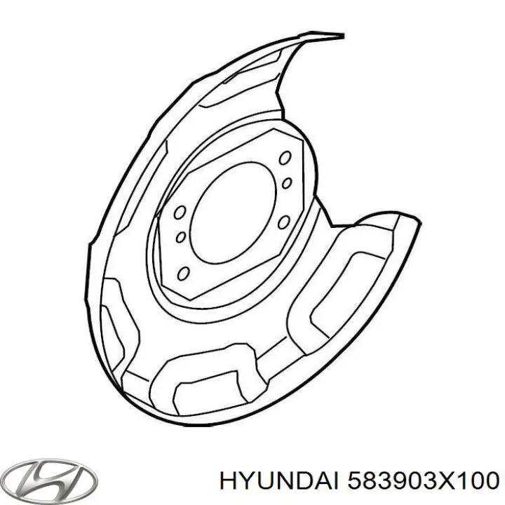 Захист гальмівного диска заднього, правого Hyundai/Kia 583903X100 ціна, від 19.00 USD