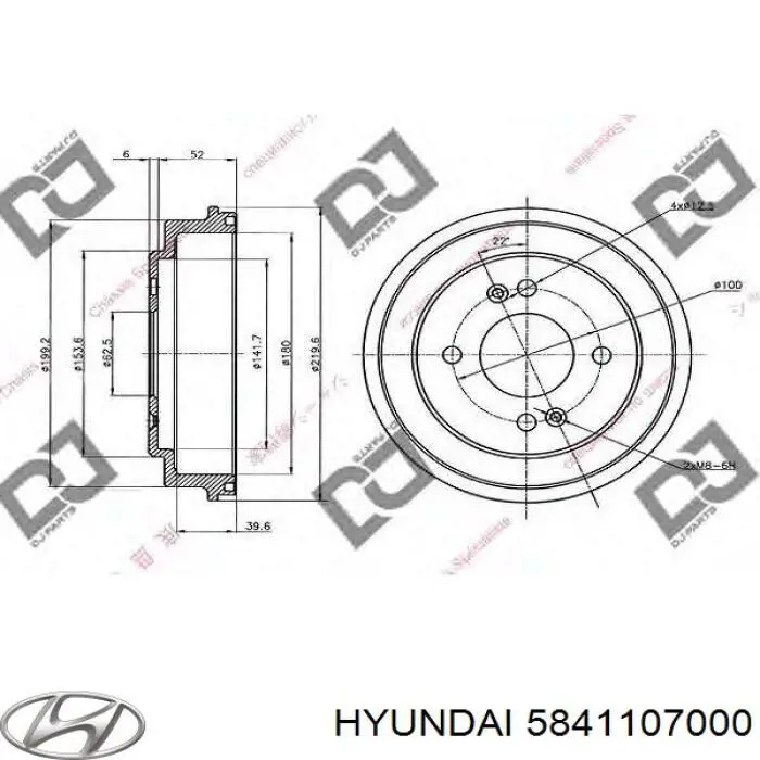 Купити 5841107000 Hyundai/Kia Барабан гальмівний задній