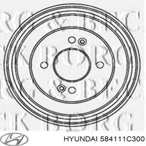 Купити 584111C300 Hyundai/Kia Барабан гальмівний задній