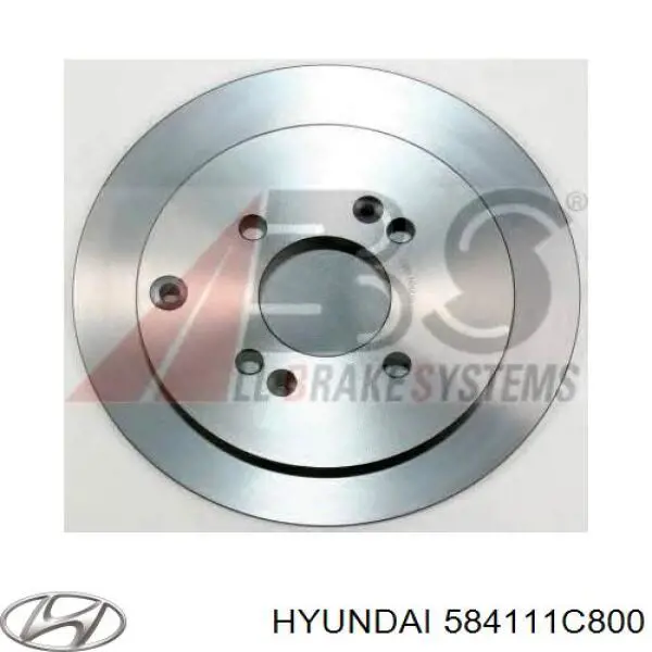 584111C800 Hyundai/Kia диск гальмівний задній