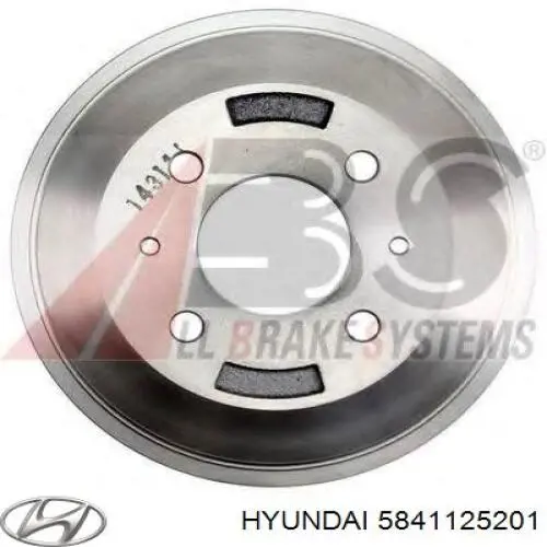 5841125201 Hyundai/Kia барабан гальмівний задній