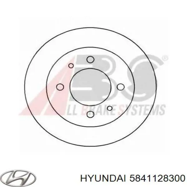 Диск гальмівний задній 5841128300 Hyundai/Kia