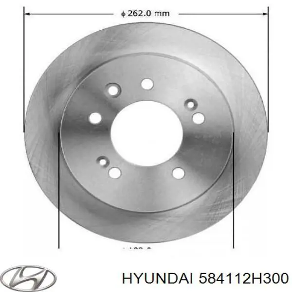 584112H300 Hyundai/Kia диск гальмівний задній