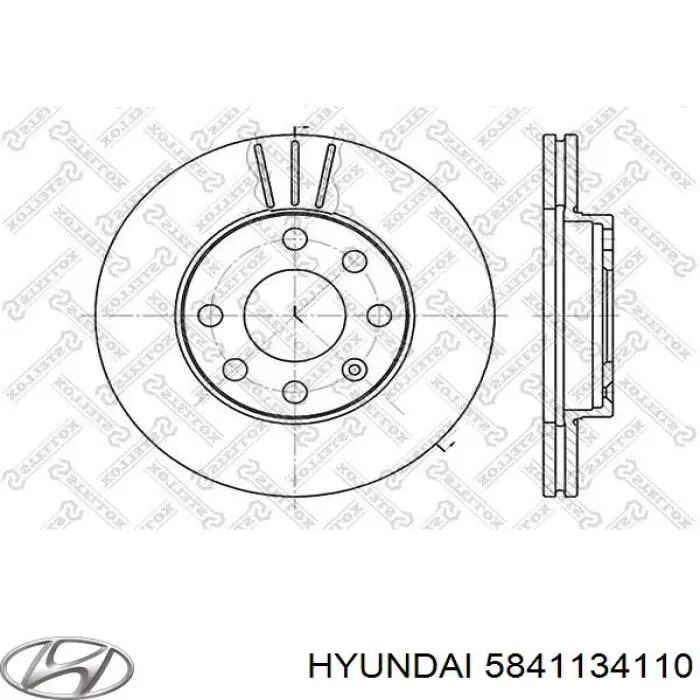 Диск гальмівний задній Hyundai/Kia 5841134110