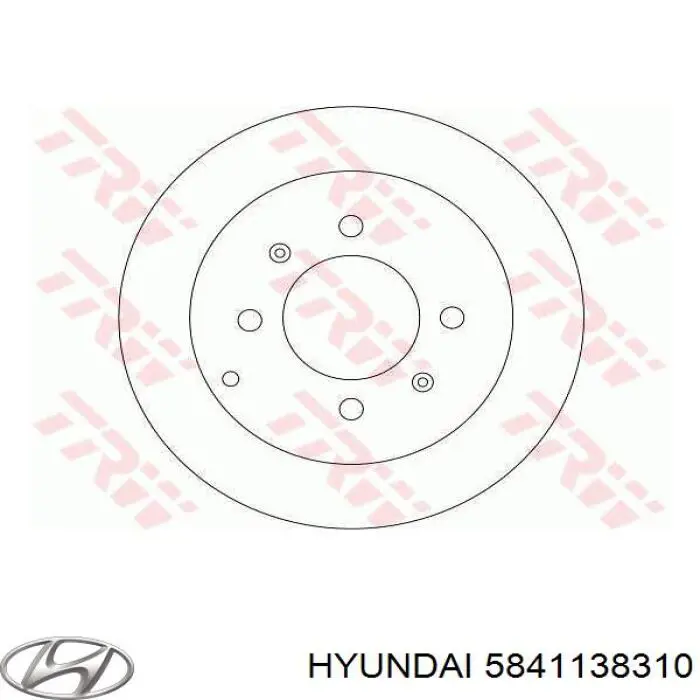 Диск гальмівний задній Hyundai/Kia 5841138310