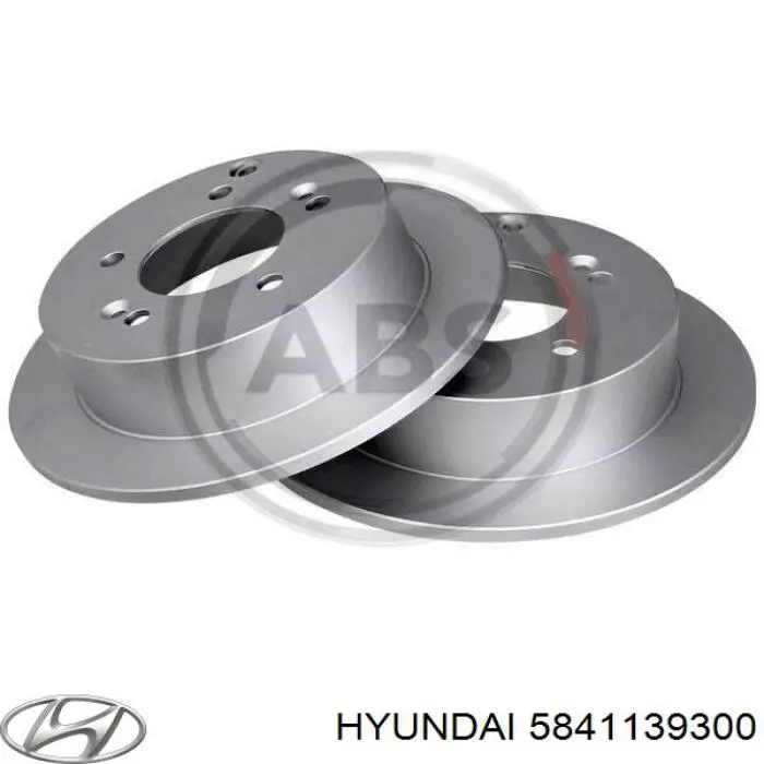 Диск гальмівний задній Hyundai/Kia 5841139300