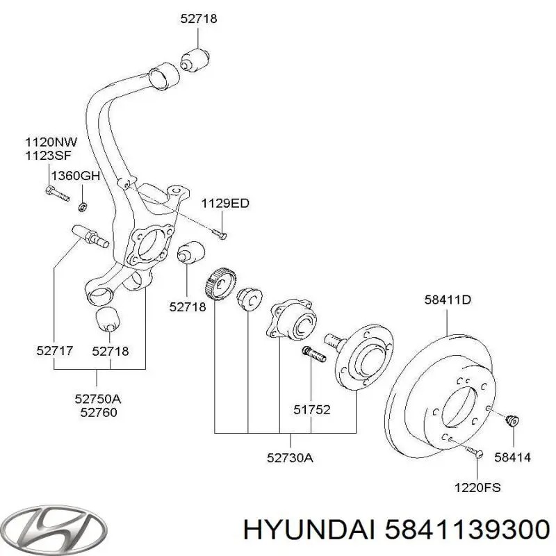 Гальмівні диски 5841139300 Hyundai/Kia