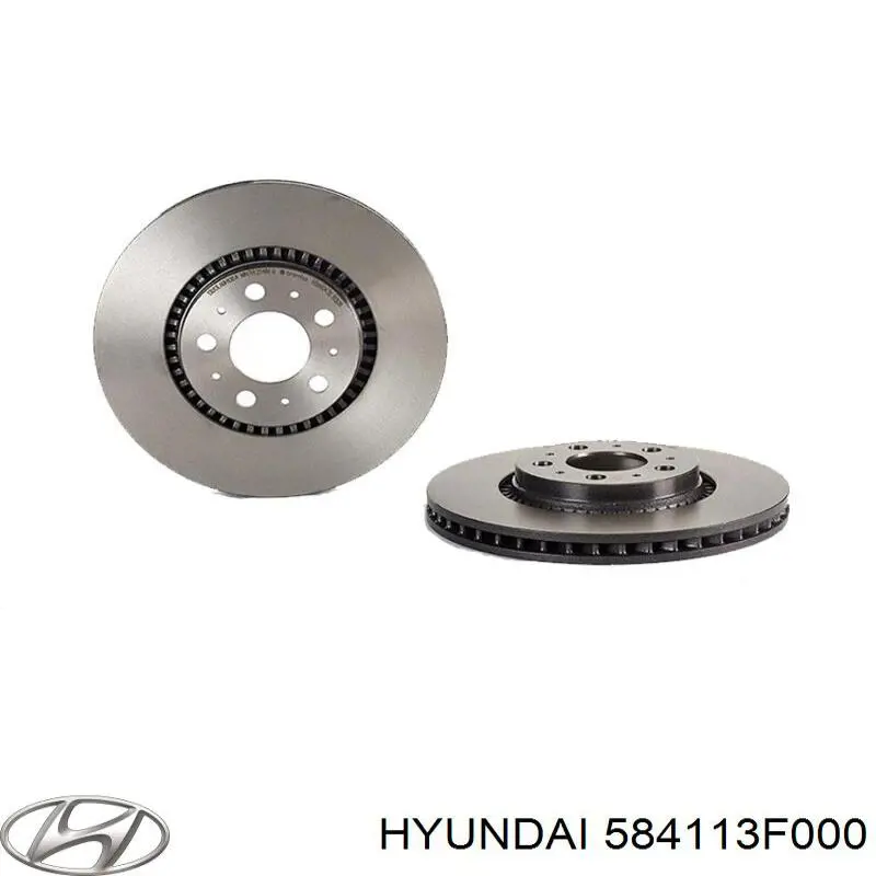 Диск гальмівний задній Hyundai/Kia 584113F000