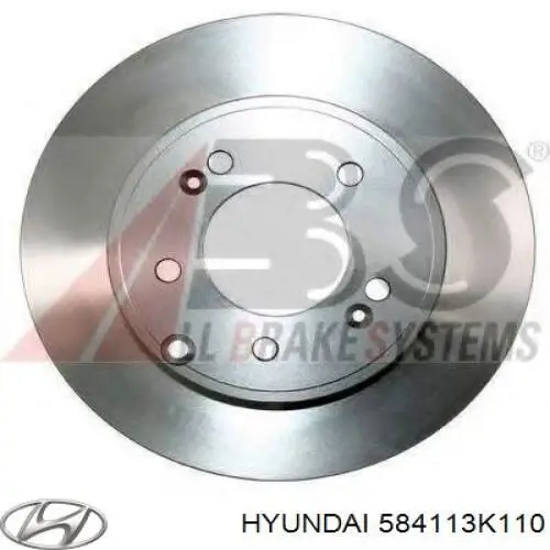 584113K110 Hyundai/Kia диск гальмівний задній