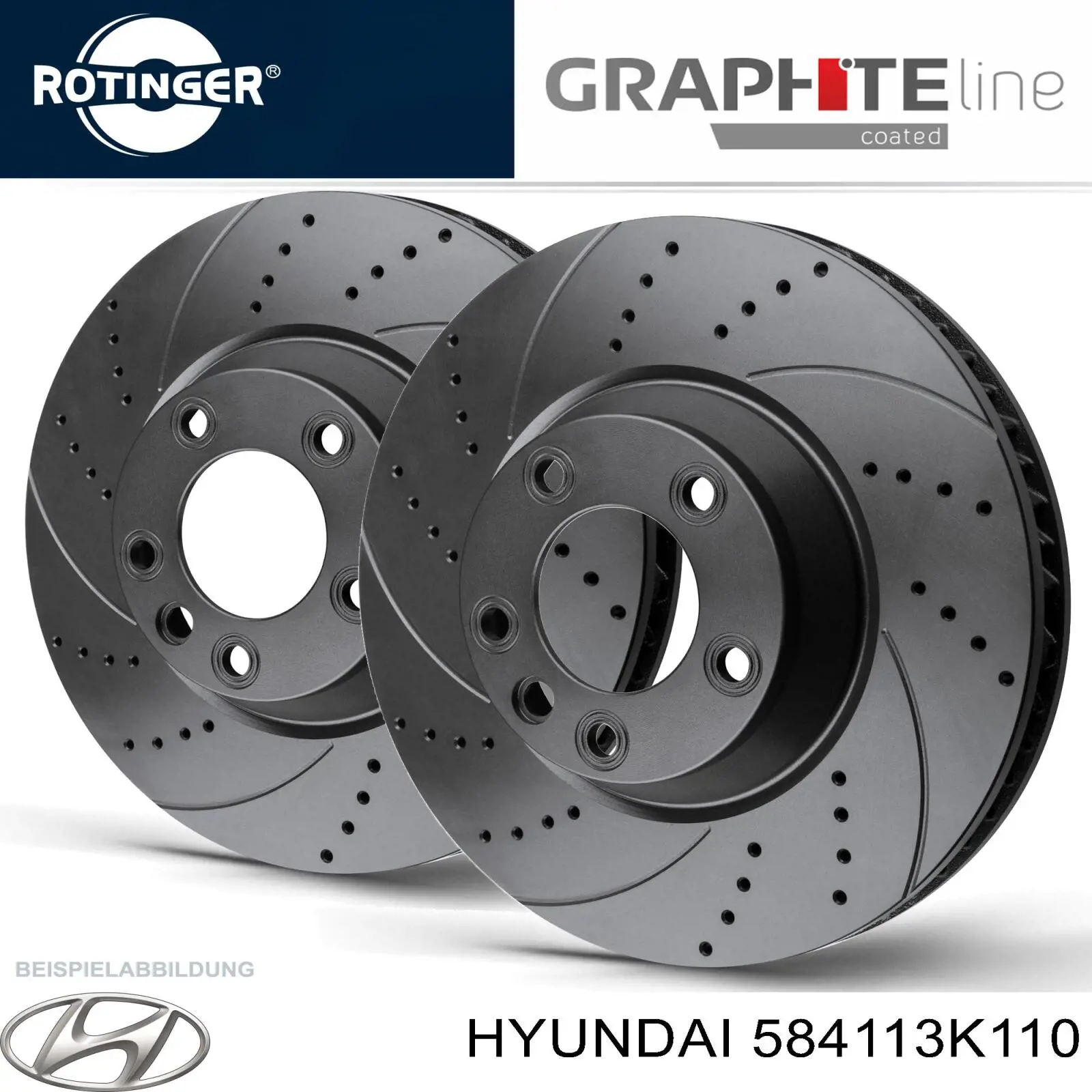 Гальмівні диски 584113K110 Hyundai/Kia