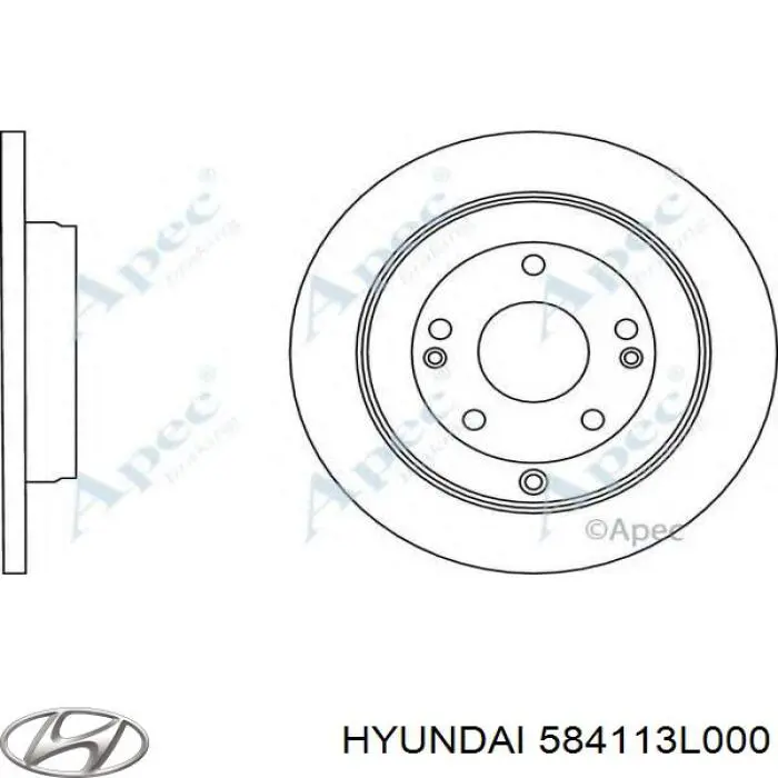 Задні дискові гальма Hyundai/Kia 584113L000 ціна, від 34.86 USD