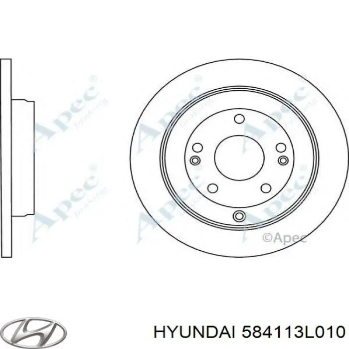 Задні дискові гальма Hyundai/Kia 584113L010 ціна, від 32.07 USD