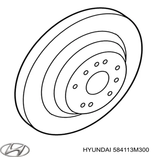 Гальмівні диски 584113M300 Hyundai/Kia