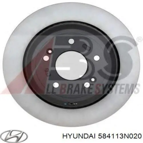 Гальмівні диски 584113N020 Hyundai/Kia