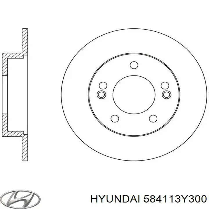 Гальмівні диски 584113Y300 Hyundai/Kia