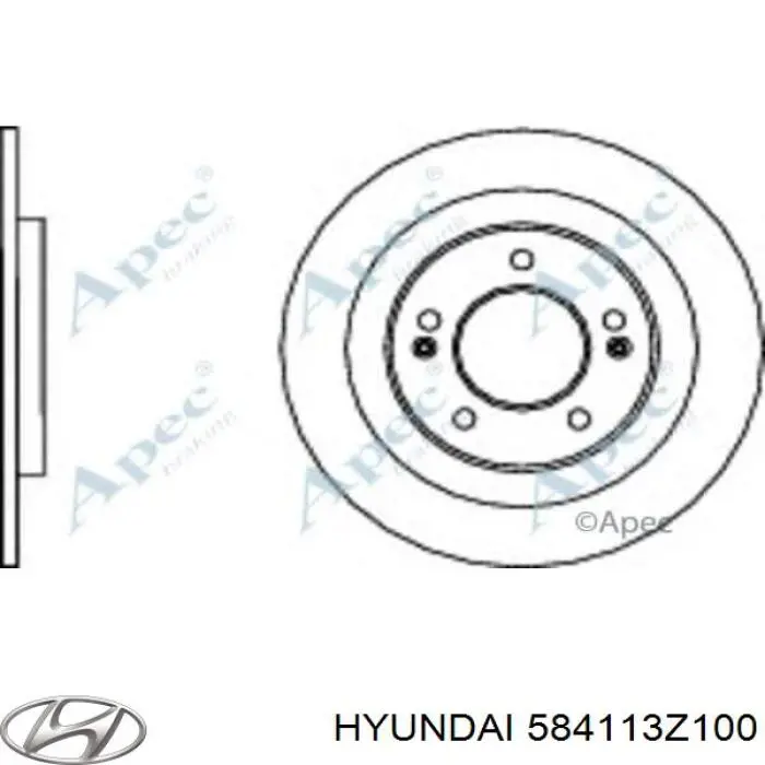 Задні дискові гальма Hyundai/Kia 584113Z100 ціна, від 26.22 USD