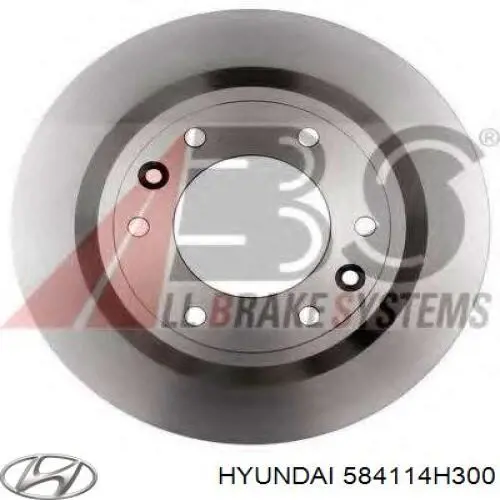 Гальмівні диски 584114H300 Hyundai/Kia