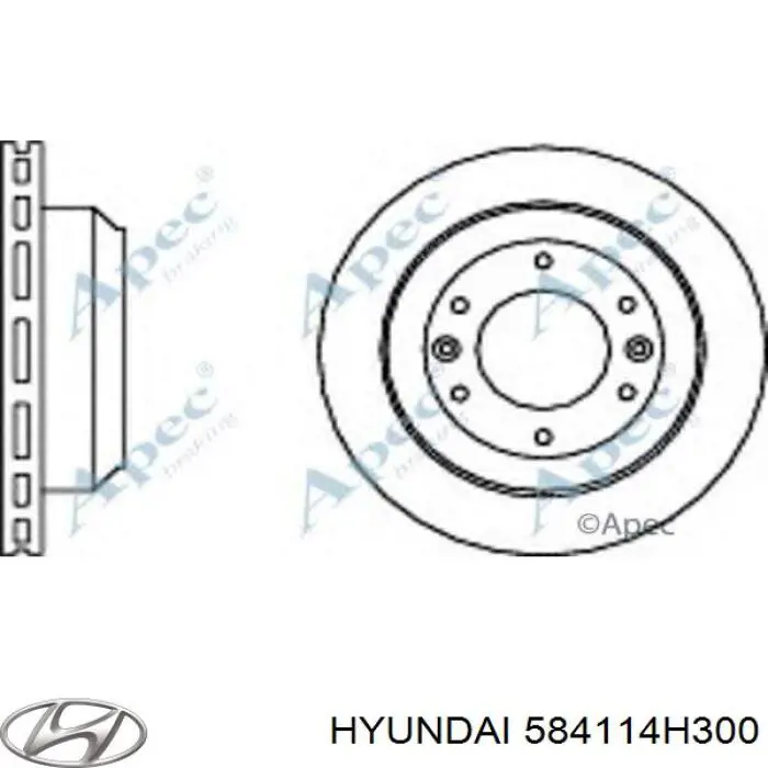 584114H300 Hyundai/Kia Дискові гальма