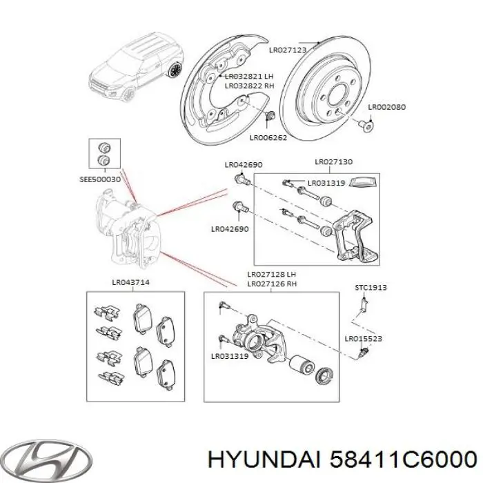  58411C6000 Hyundai/Kia