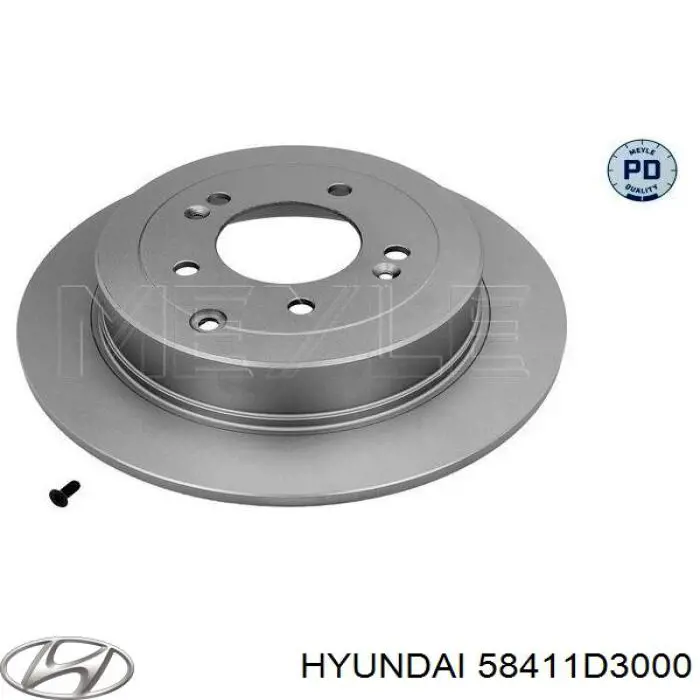 Купити 58411D3000 Hyundai/Kia Диск заднього гальма