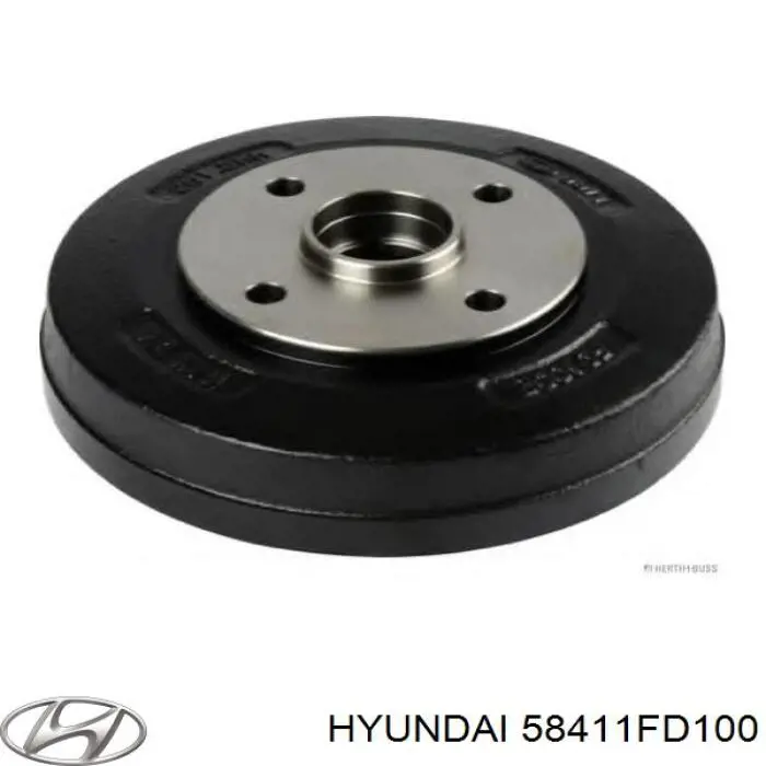 58411FD100 Hyundai/Kia барабан гальмівний задній