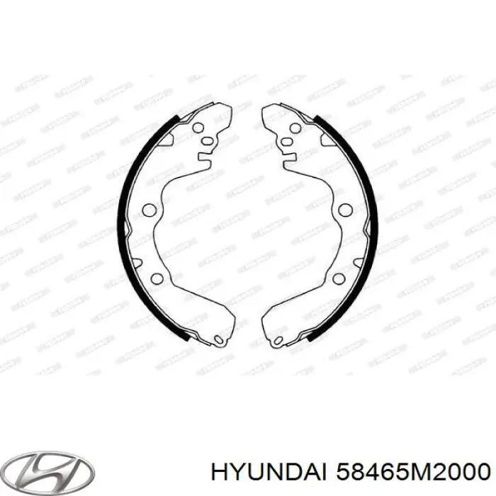 Колодки гальмові задні, барабанні 58465M2000 Hyundai/Kia