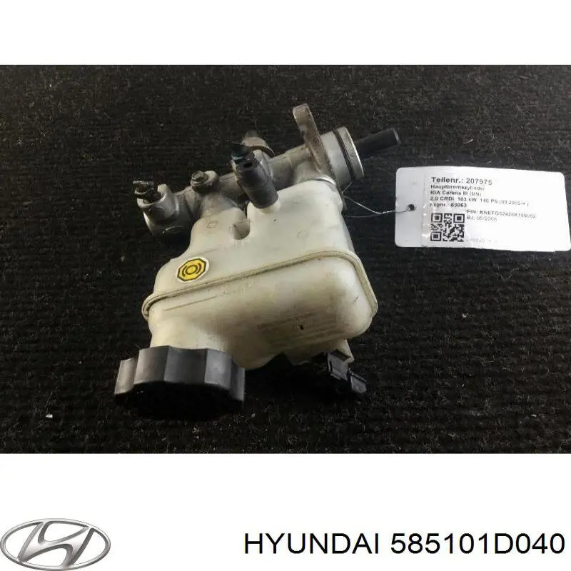 Циліндр головний гальма (Гідротормоз) Hyundai/Kia 585101D040 ціна, від 126.69 USD