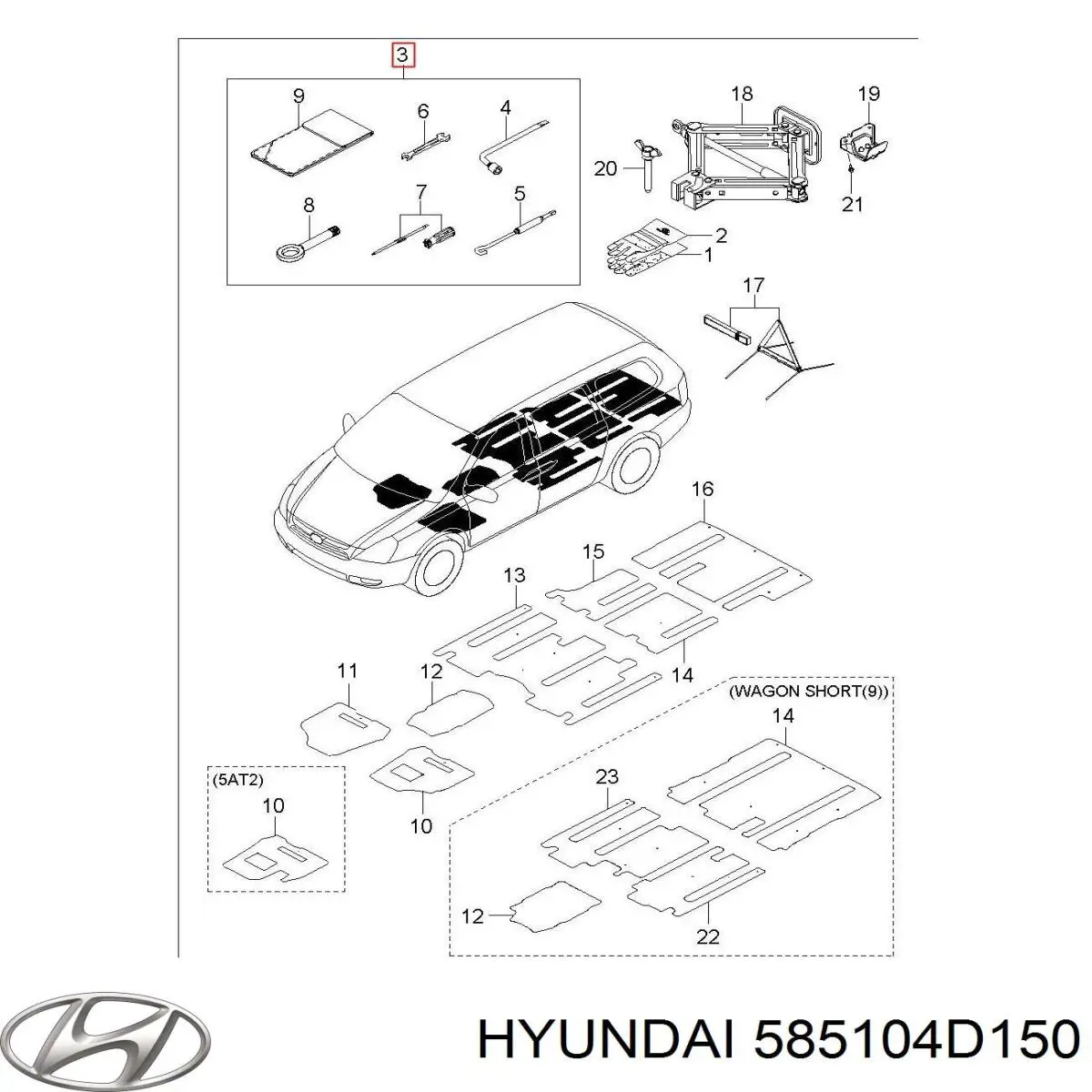  585104D150 Hyundai/Kia