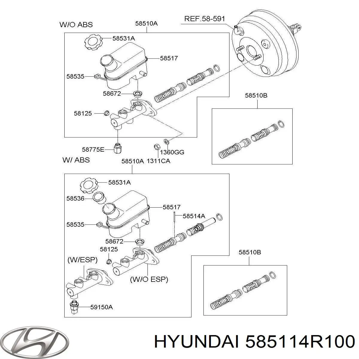 585114R100 Hyundai/Kia Бачок головного гальмівного циліндру