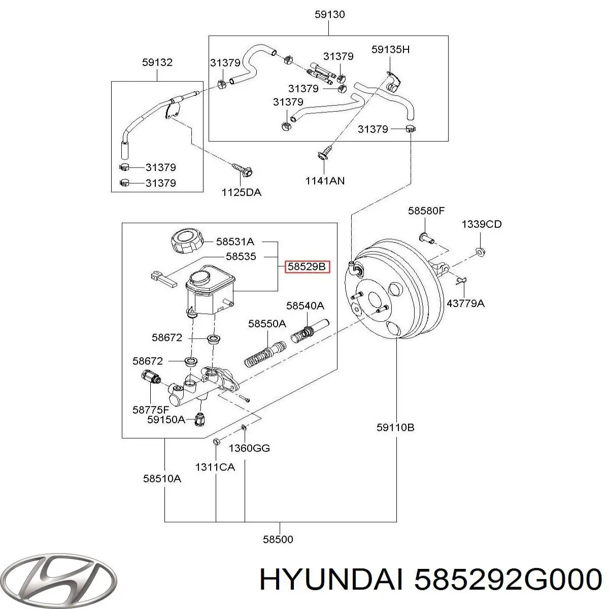 585292G000 Hyundai/Kia Бачок головного гальмівного циліндру