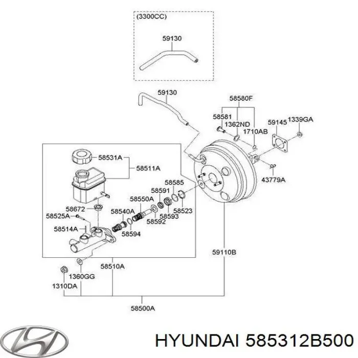 Кришка бачка головного гальмівного циліндру Hyundai/Kia 585312B500 ціна, від 7.22 USD