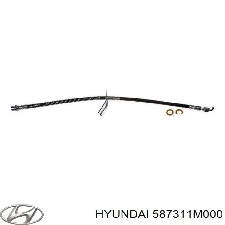 587311M000 Hyundai/Kia шланг гальмівний передній, лівий