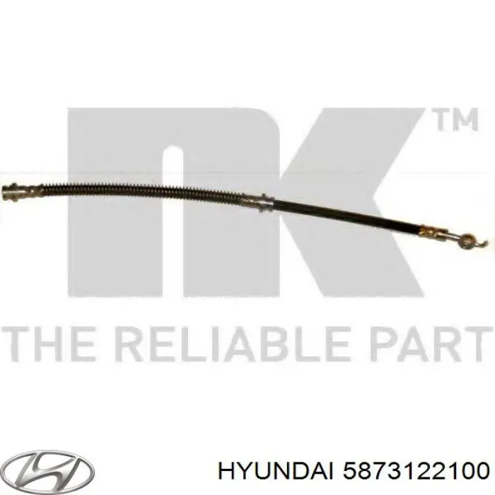 5873122100 Hyundai/Kia Шланг гальмівний передній, лівий