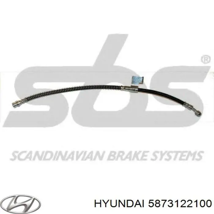 Шланг гальмівний передній, лівий Hyundai/Kia 5873122100 ціна, від 16.25 USD