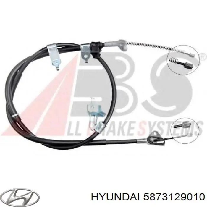 5873129010 Hyundai/Kia Шланг гальмівний передній, лівий
