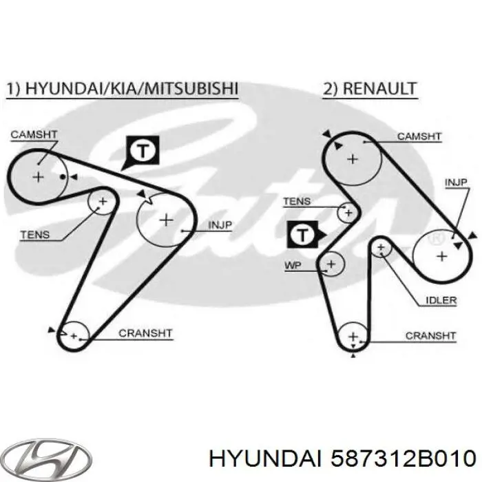 Купити 587312B010 Hyundai/Kia Шланг гальмівний передній, лівий