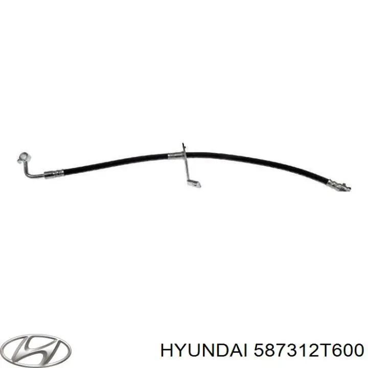 587312T600 Hyundai/Kia Шланг гальмівний передній, лівий