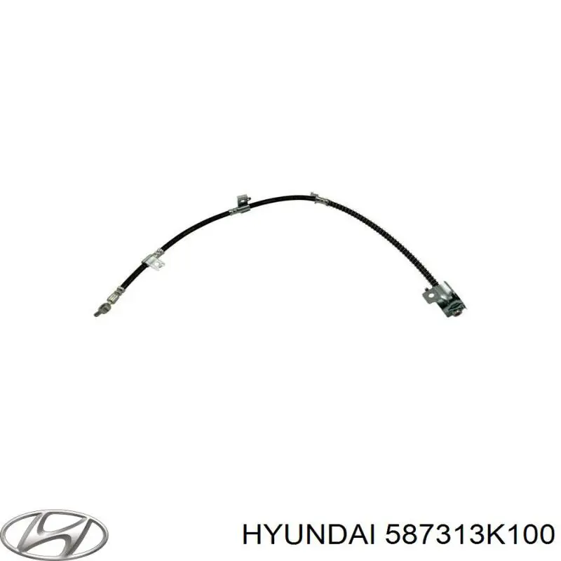 587313K100 Hyundai/Kia Шланг гальмівний передній, лівий