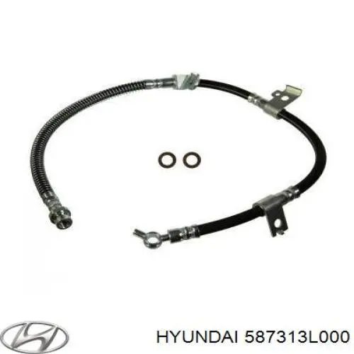 Купити 587313L000 Hyundai/Kia Шланг гальмівний передній, лівий