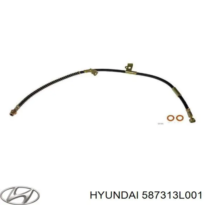 Шланг гальмівний передній, лівий Hyundai/Kia 587313L001 ціна, від 30.82 USD