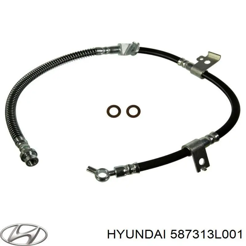 Купити 587313L001 Hyundai/Kia Шланг гальмівний передній, лівий