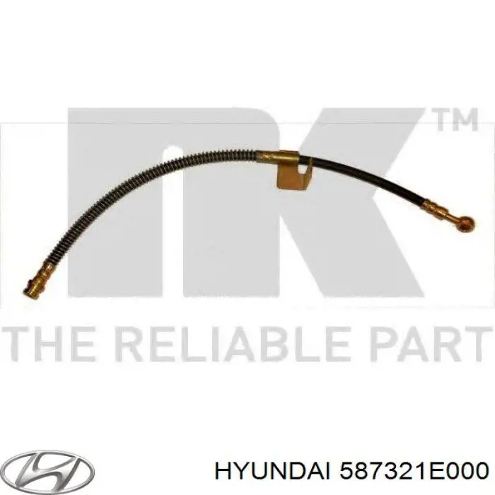 Купити 587321E000 Hyundai/Kia Шланг гальмівний передній, правий