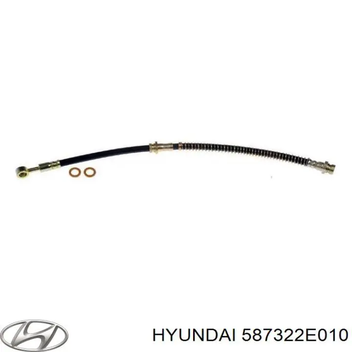 Шланг гальмівний передній, правий Hyundai/Kia 587322E010 ціна, від 14.37 USD