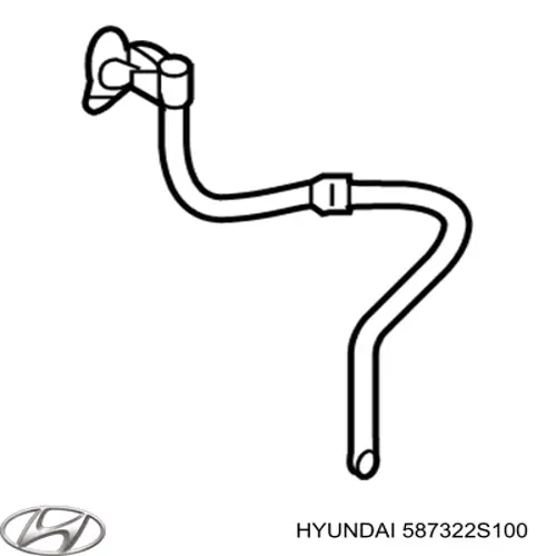 Шланг гальмівний передній, правий Hyundai/Kia 587322S100 ціна, від 15.47 USD