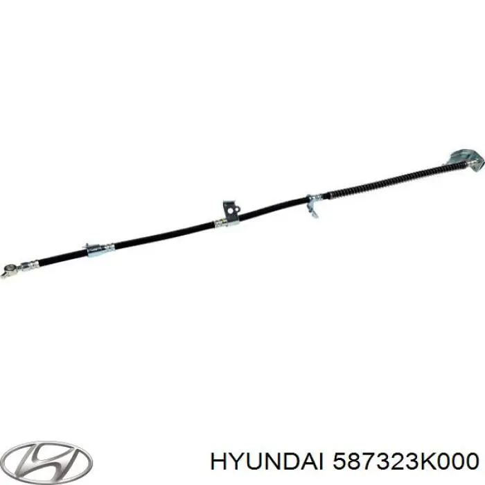 587323K000 Hyundai/Kia шланг гальмівний передній, правий