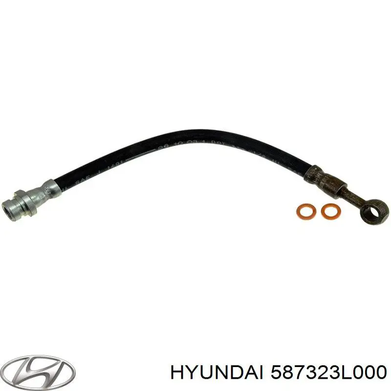 Купити 587323L000 Hyundai/Kia Шланг гальмівний передній, правий
