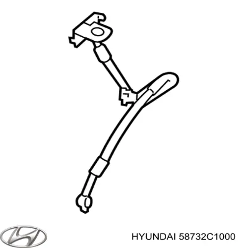 58732C1000 Hyundai/Kia Шланг гальмівний передній, правий