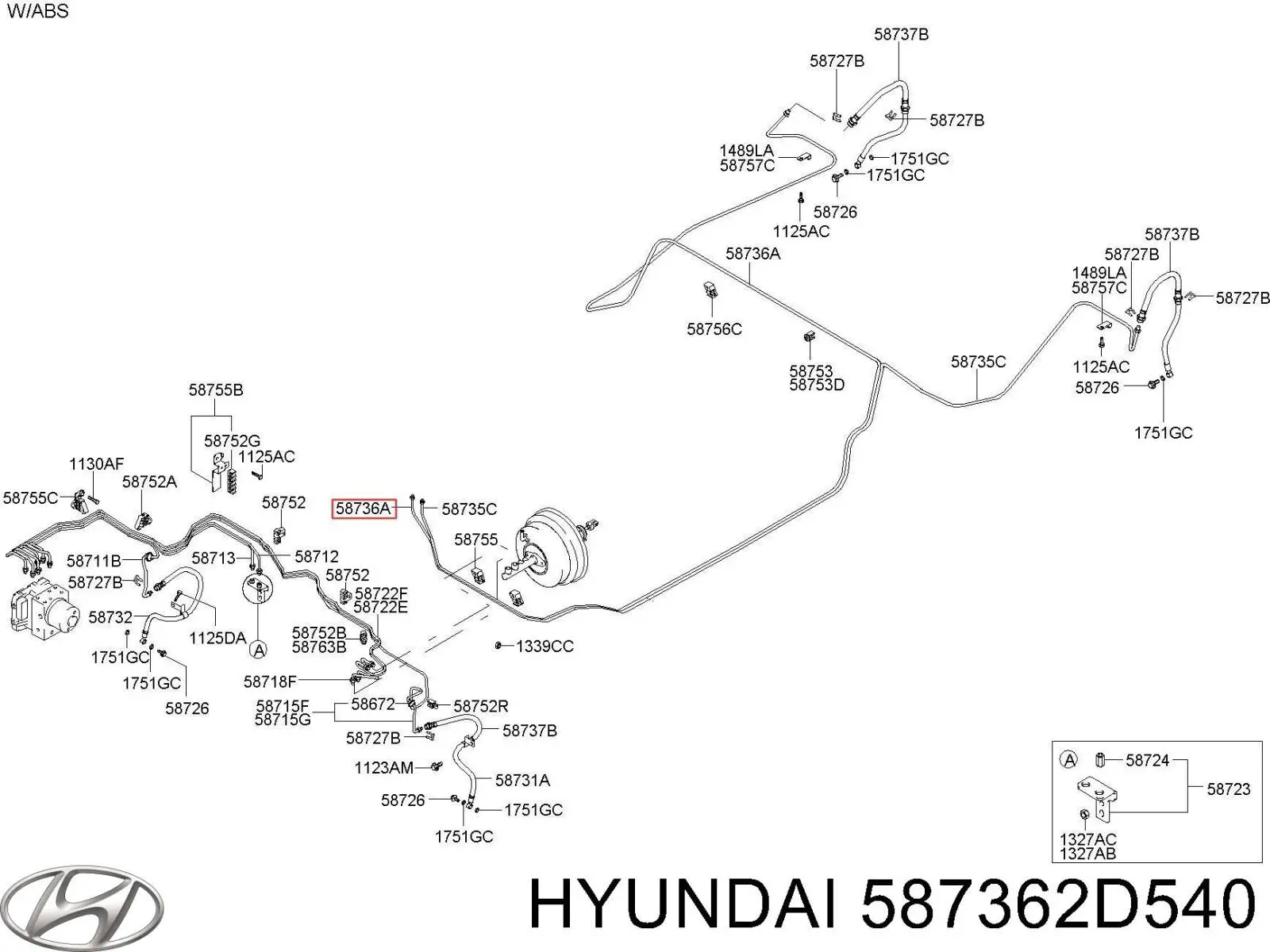  Hyundai/Kia 587362D540 ціна, від 58.34 USD