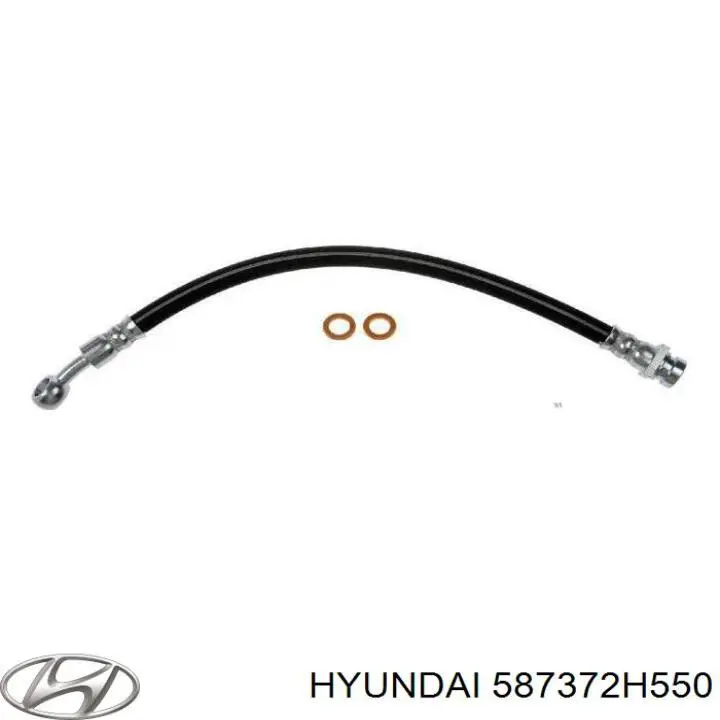 587372H550 Hyundai/Kia Шланг гальмівний задній, правий