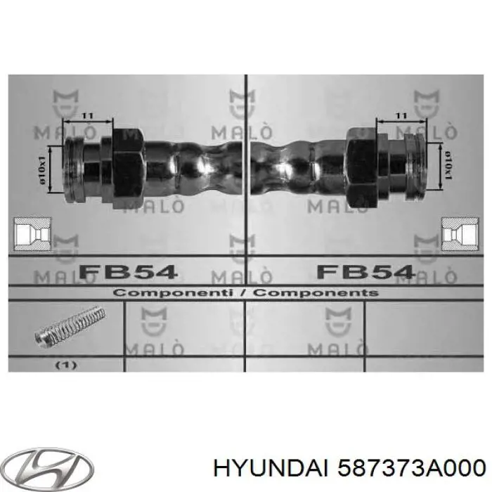 Шланг гальмівний Hyundai Trajet (FO) (Хендай Траджет)
